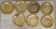 Set of 7 Vintage Brass Wall Plates