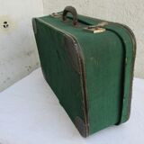 Vintage green luggage suitcase