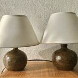 Small sandstone bedside lamps