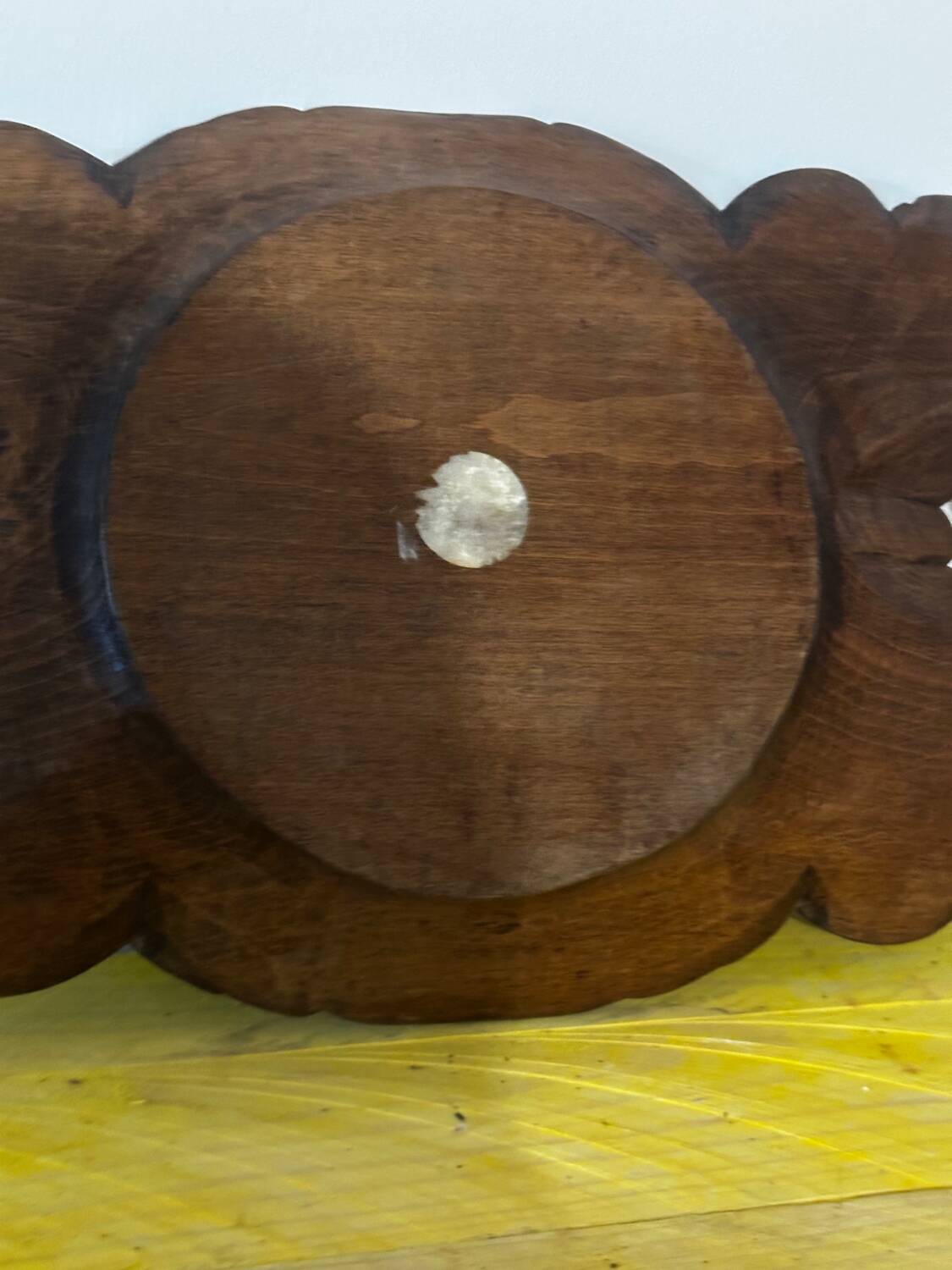 Basket or Pocket Emptying from the 1950s in Carved Wood signed A. Bouchez