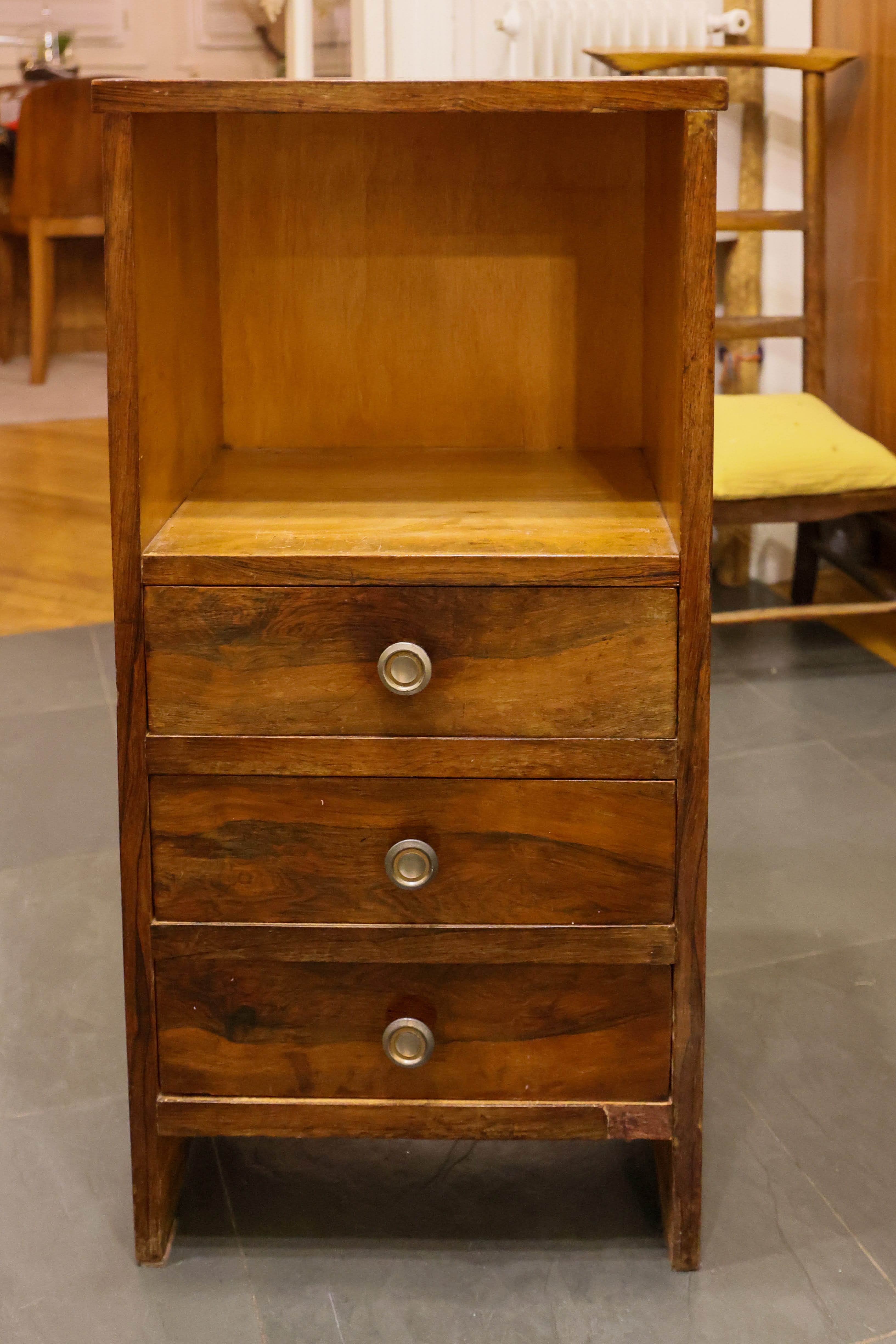 Small bedside cabinet with three drawers