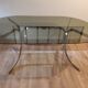 Vintage glass and chrome table