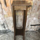 Vintage Wooden High Bolster Side Table #A605