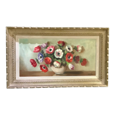 Peinture sur toile bouquet d'anémones