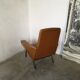 Armchair 50s skaï metal base