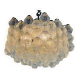 Venetian chandelier in colorless Murano glass, circa 1970