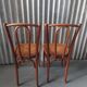 Pair of curved wooden bistro chairs