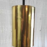 Modernist design pendant light in metal and brass - 50s/60s