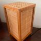 Lampe vintage en bois et osier