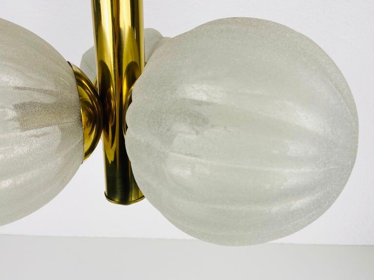 Golden Kaiser chandelier with 3 arms, Germany, 1960s