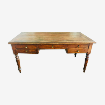 Louis Philippe style minister desk 5 drawers