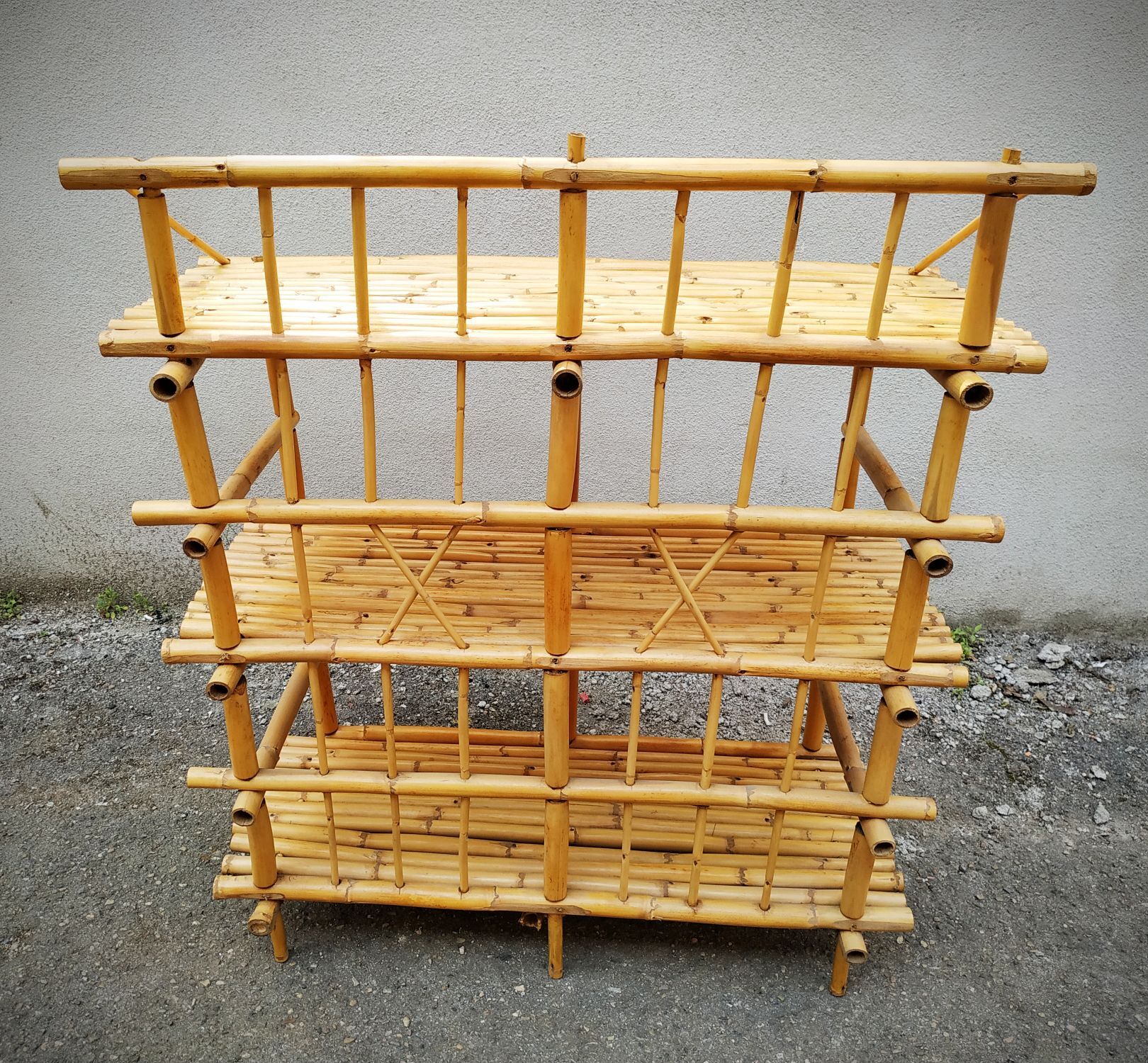 Vintage bamboo shelf