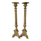Pair of bronze lamp legs