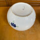 Pair of antique st clément round vases white ceramic flower decor vintage