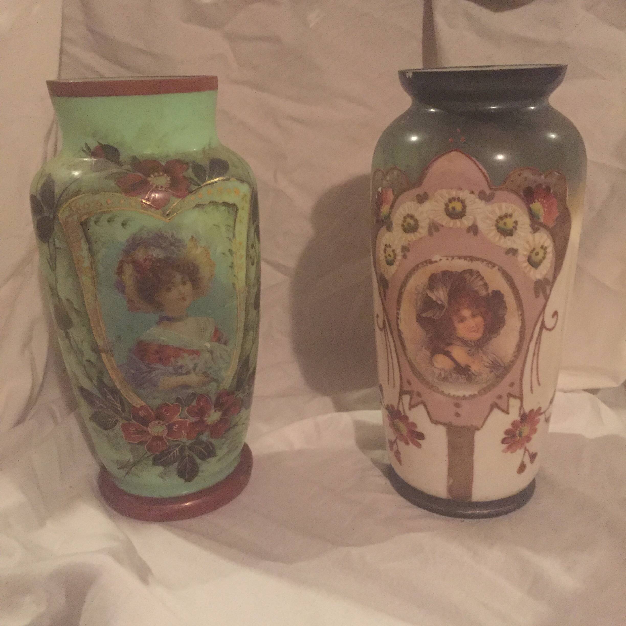 Pair of opaline vases