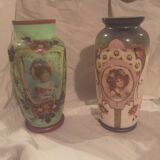 Pair of opaline vases