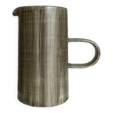 Pottery pitcher vase faux wood decor 1970 to identify