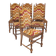 Set de 6 chaises hautes, tissu Missoni,1950