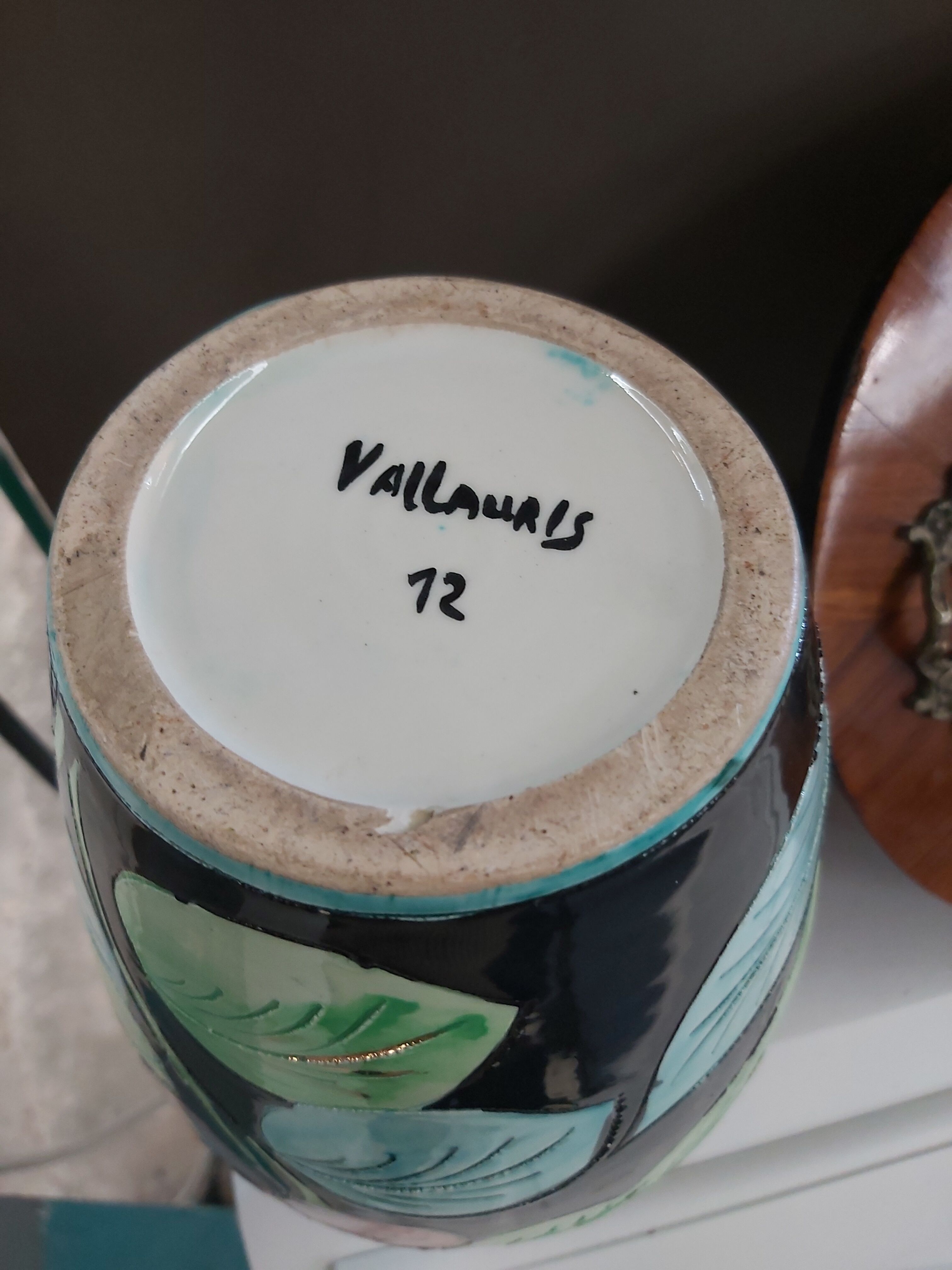 Vase signed Vallauris