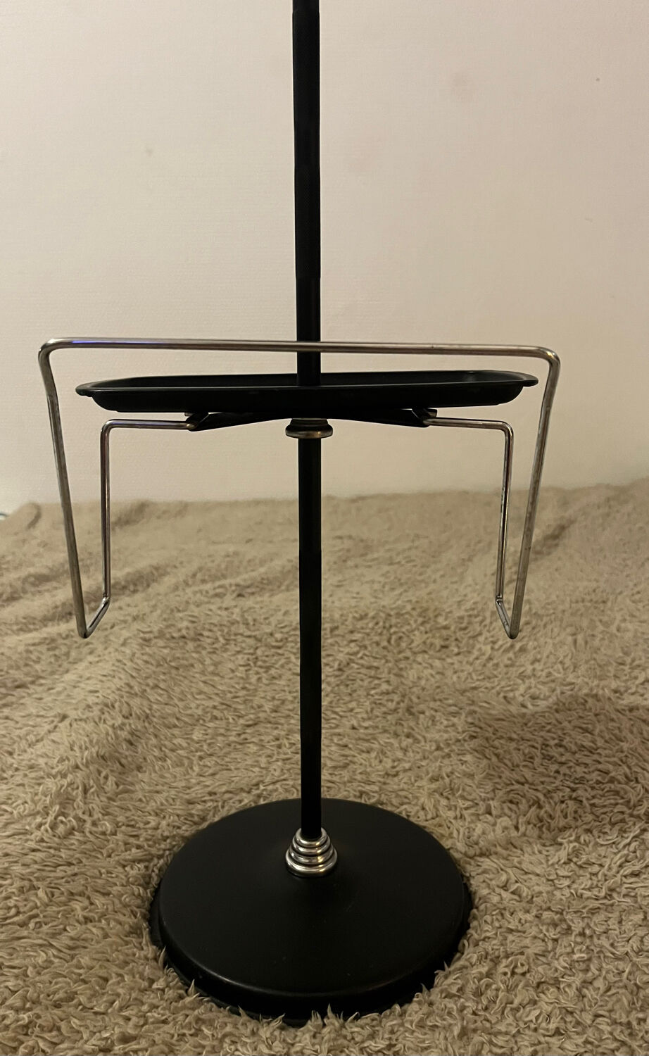 Vintage metal ashtray with magazine holder