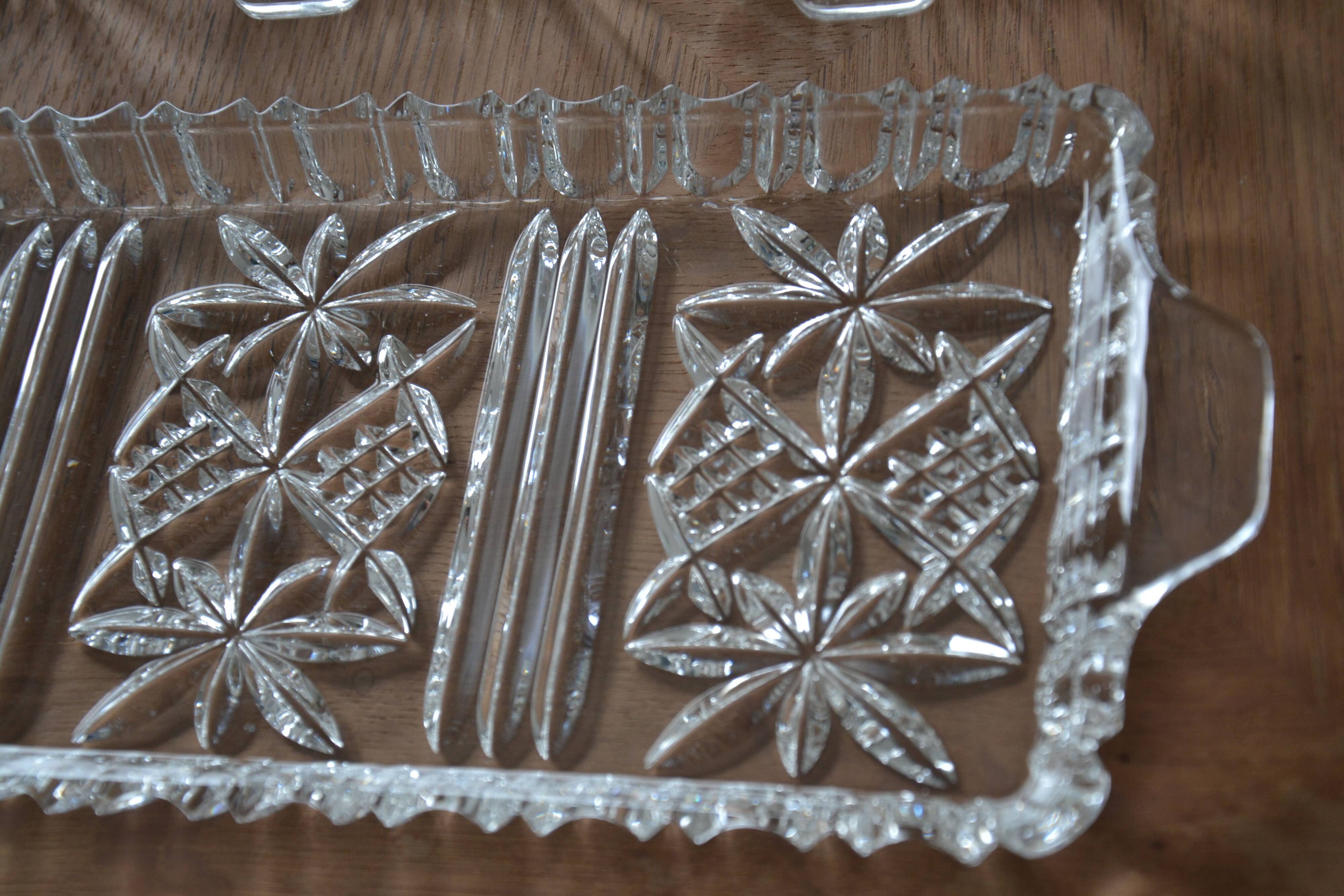 Crystal appetizer plates/trinkets