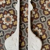 White patinated wooden pediment.