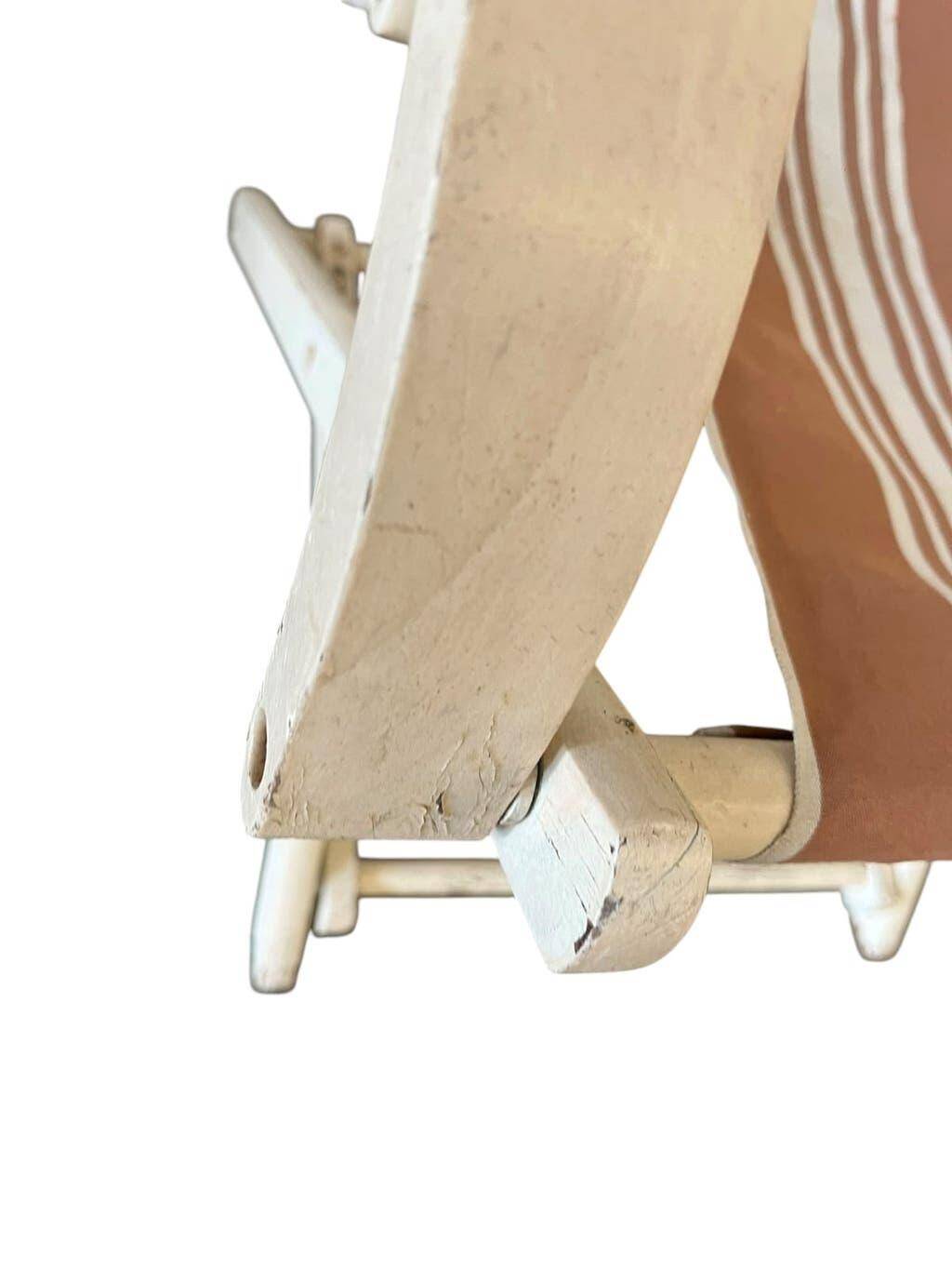 Chaise de plage/camping pliante vintage en bois