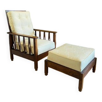 Colonial art deco liner armchair