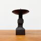 Brutalist wrought iron candlestick from the mid-century.