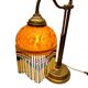 Vintage Beaded Lamp On Brass Base, 1960/70s