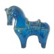 Vintage XL horse statue, Aldo Londi for Bitossi, Rimini blue series