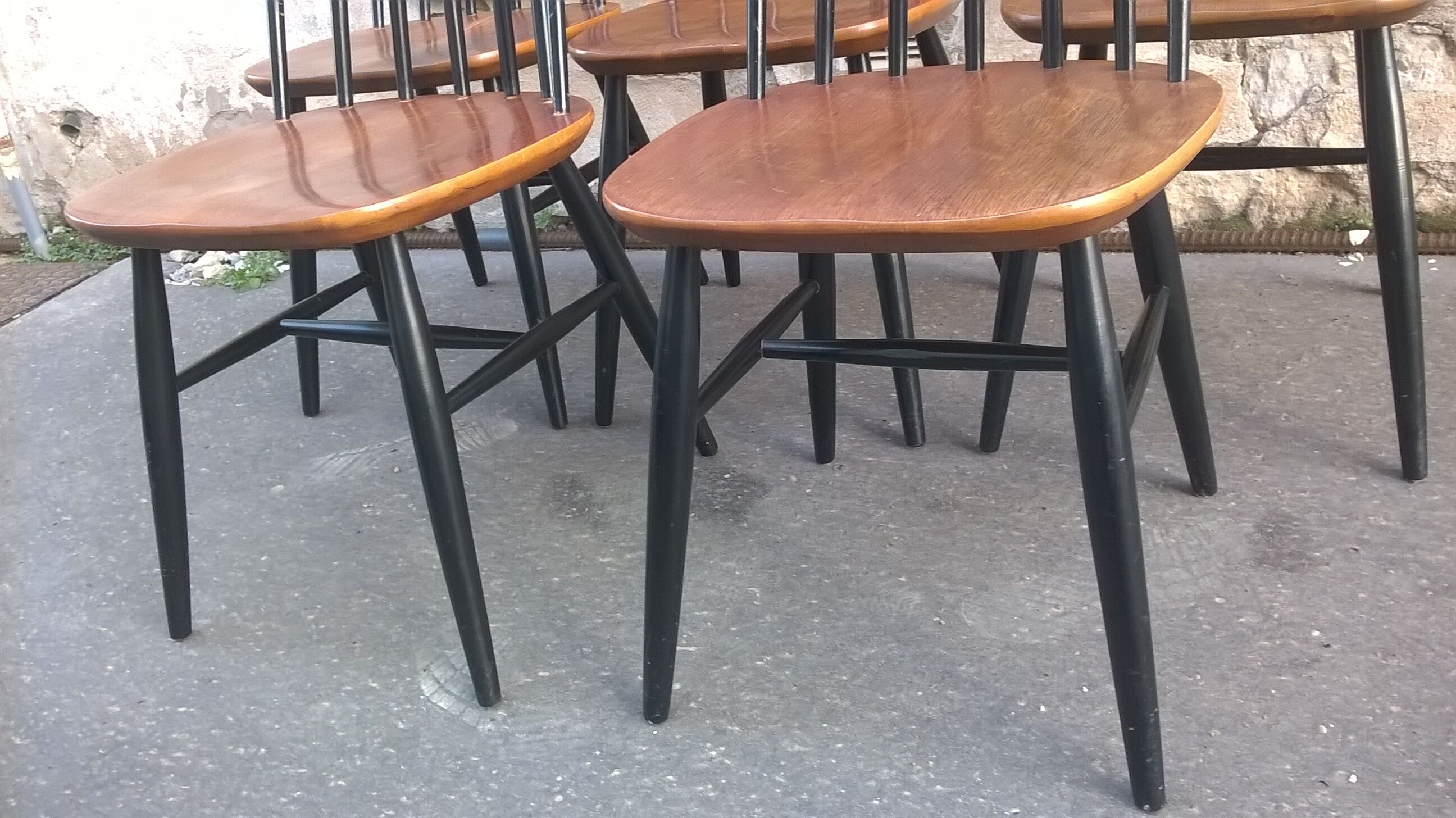 Set de 5  chaises scandinave Fanett d'Ilamri Tapiovaara