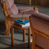 Modern Scandinavian tripod stool from the 20th century with a circular seat, 1970s.