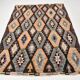 5x7 Purple & Orange Geometric Style Kilim Rug, 162x218Cm