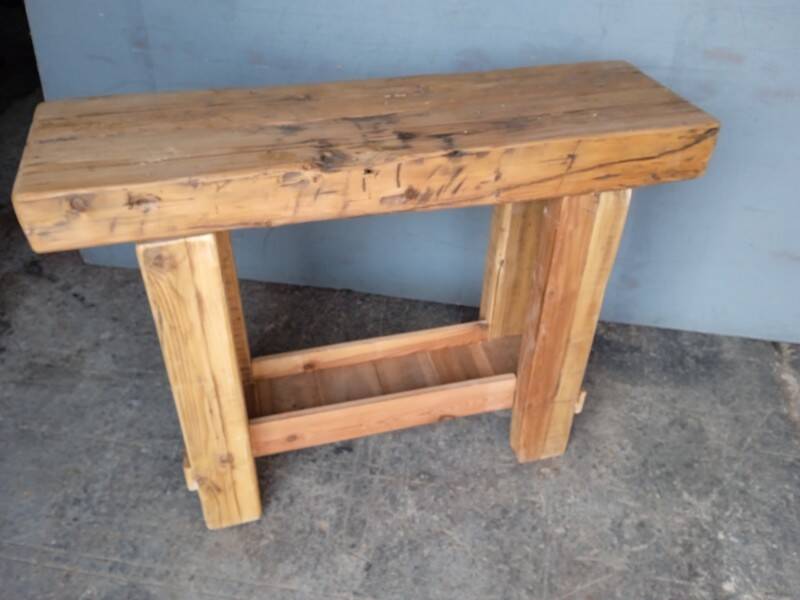 Brutalist console 120 cm solid wood