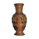 Wicker rattan vase