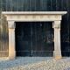 Neo-Gothic style Lumel beige marble fireplace circa 1880