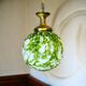 Giant green splatter bubble glass hanging lamp by Marinha Grande