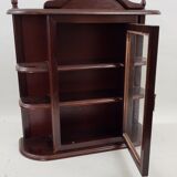 Mahogany stained wood wall display case