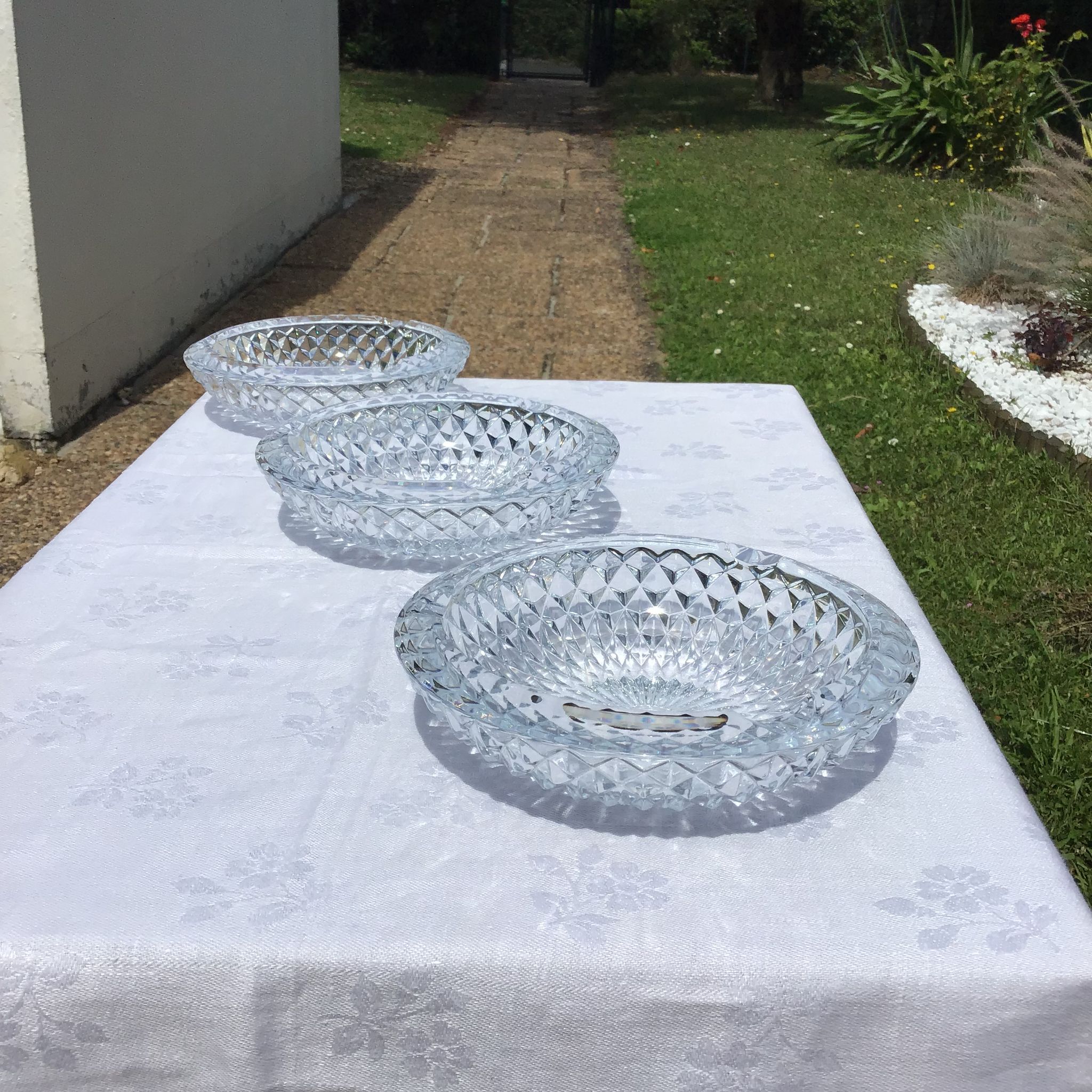 Crystal ashtrays