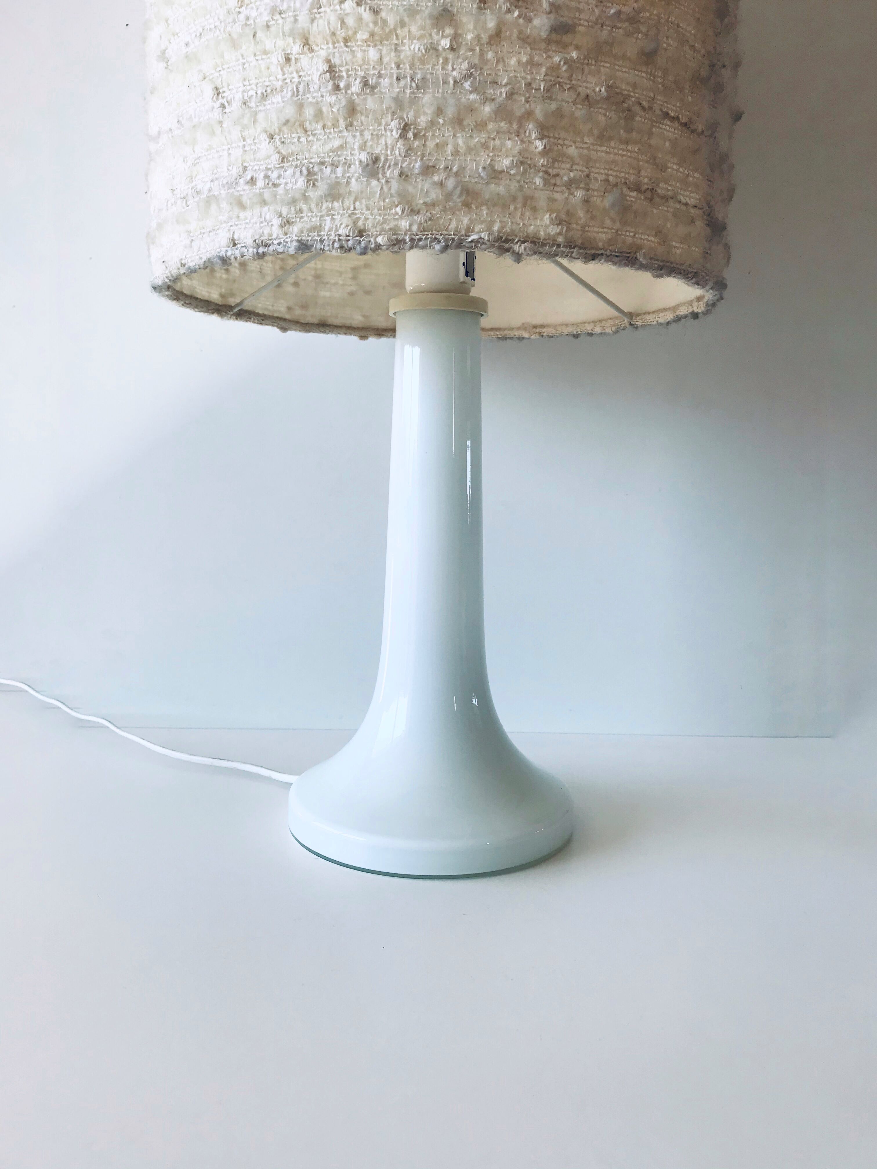 Opaline white vintage lamp