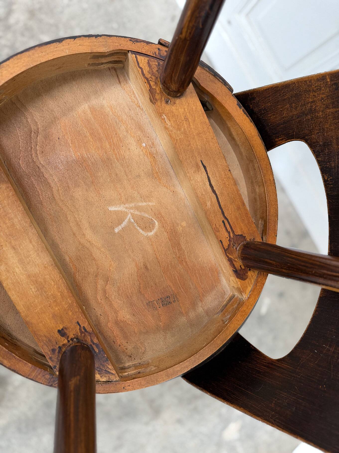 6 chocolate brown Baumann Mondor chairs