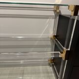 Console shelf in plexiglass and glass