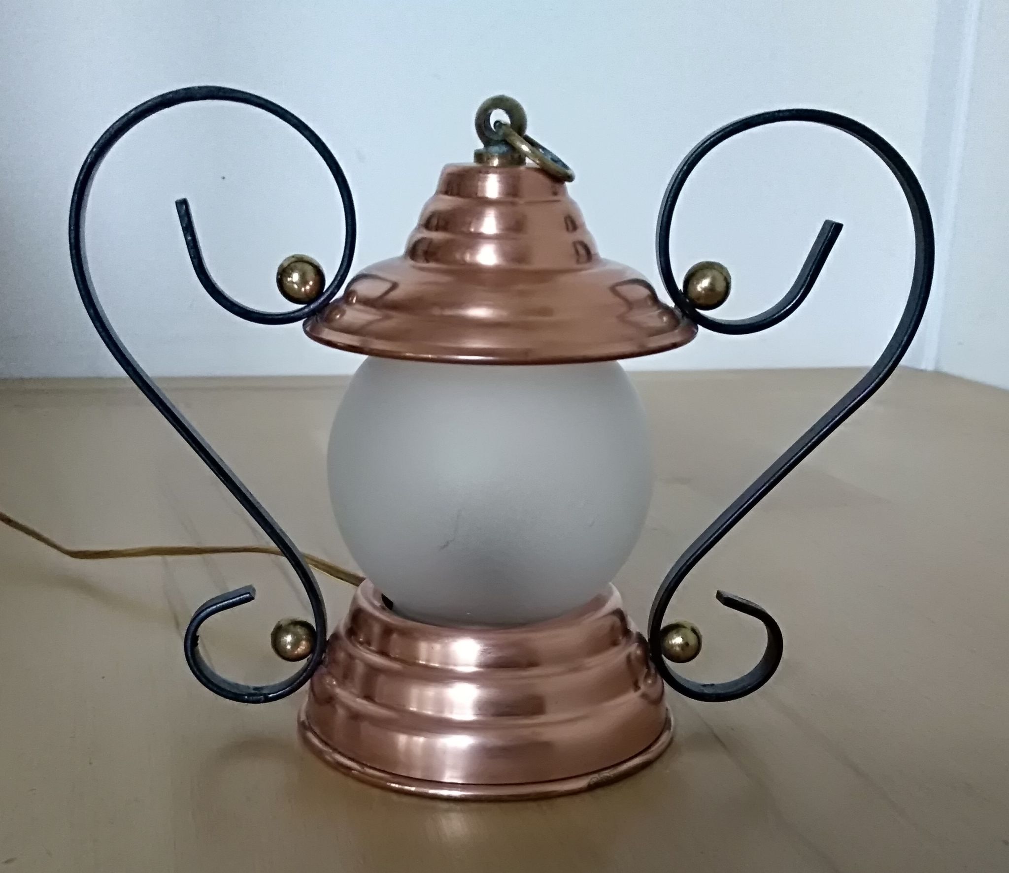 Lampe laiton et verre