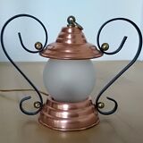 Brass and glass lamp