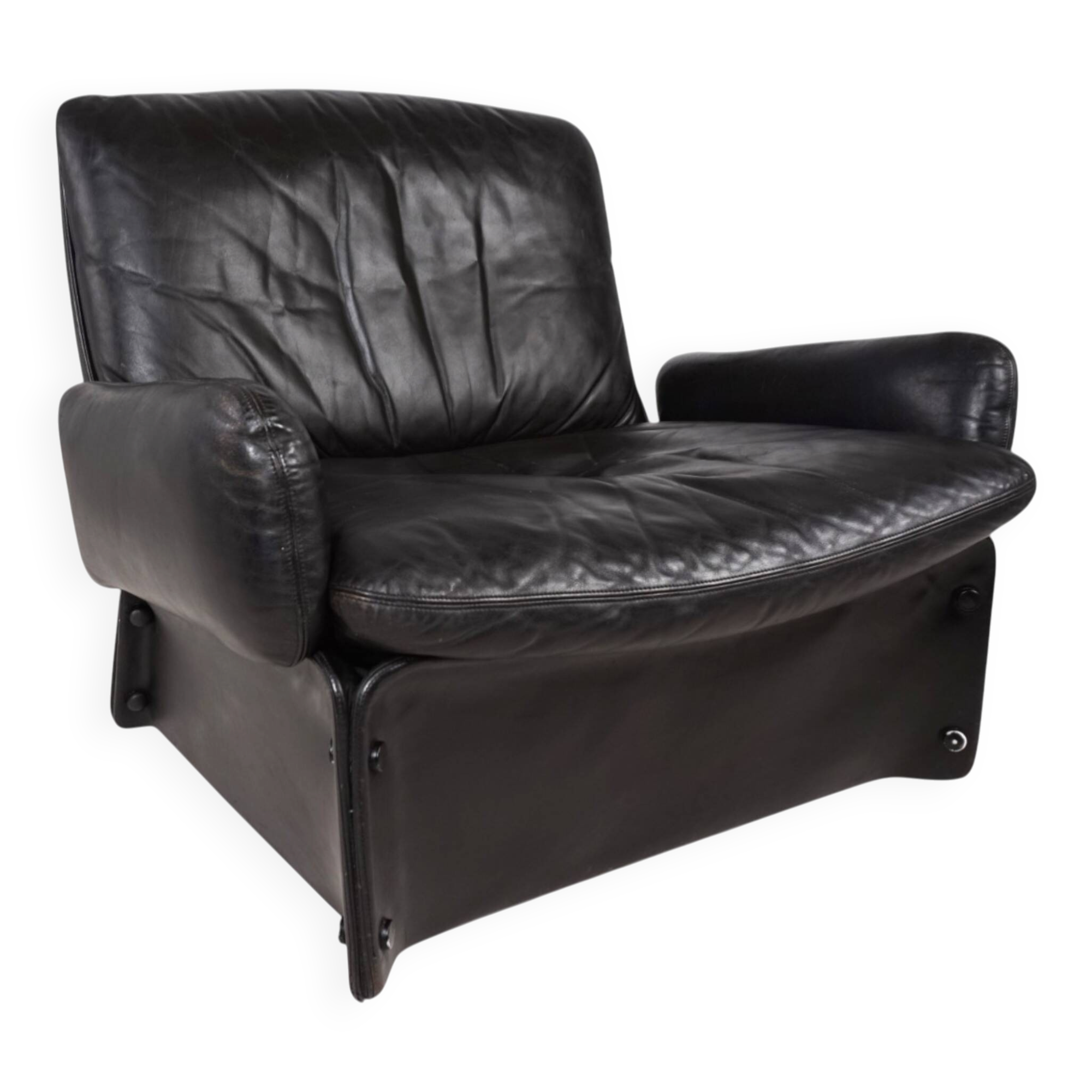 Carl Straub Leather Lounge Chair, 1970