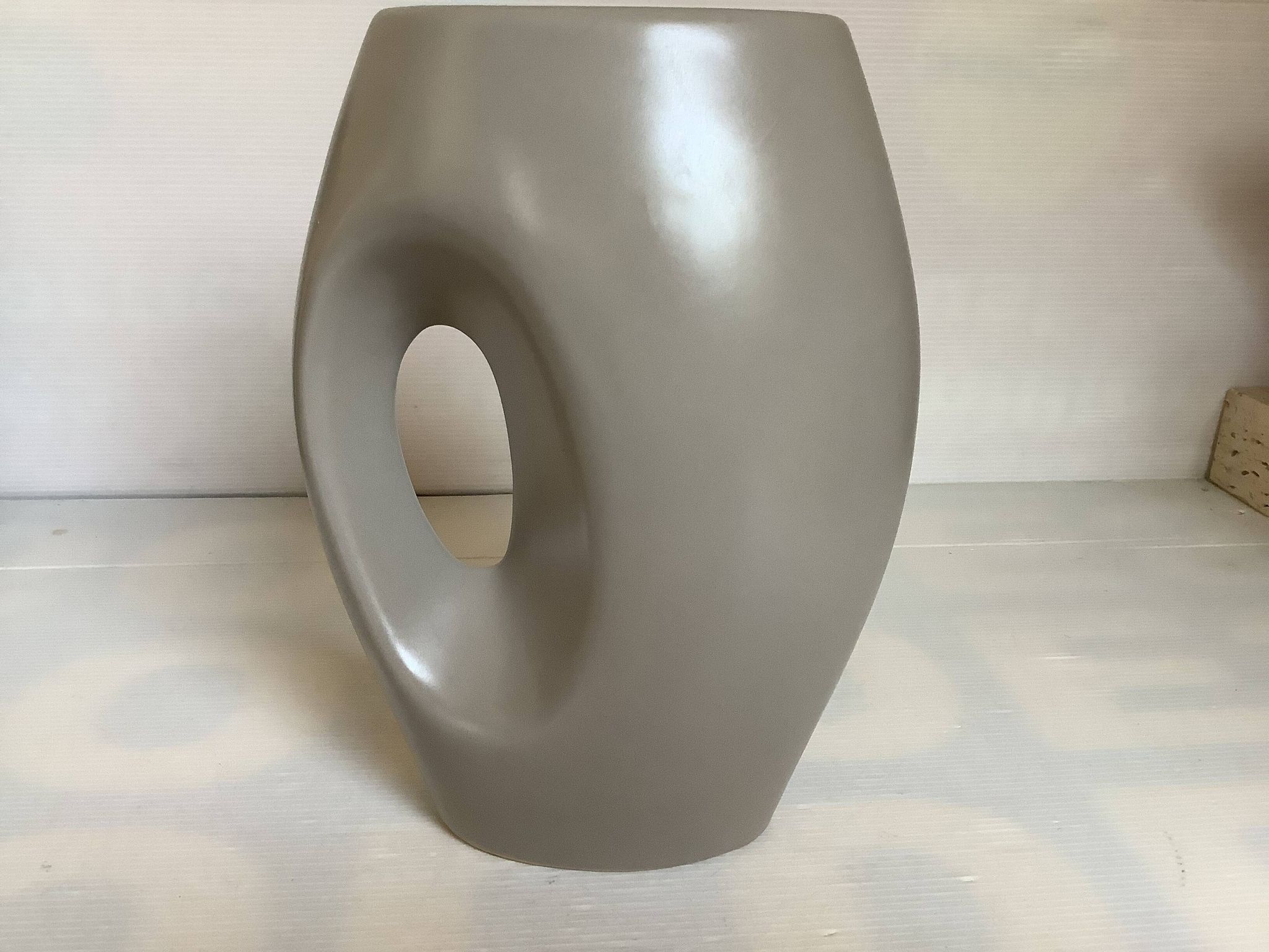 Grey ceramic vase design