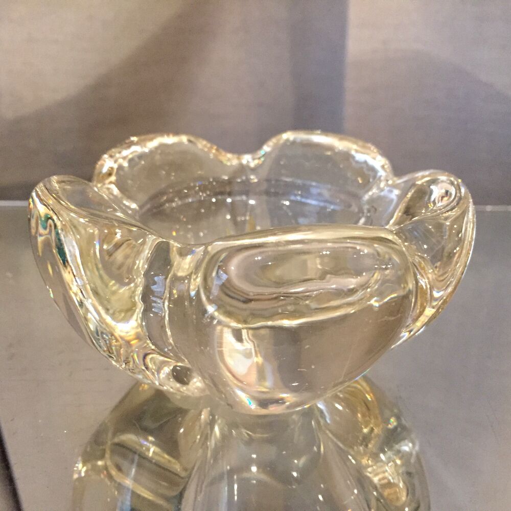 Pocket tray or candle holder in the shape of a flower Daum France
