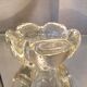 Pocket tray or candle holder in the shape of a flower Daum France