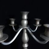 Metal candelabras with five arms